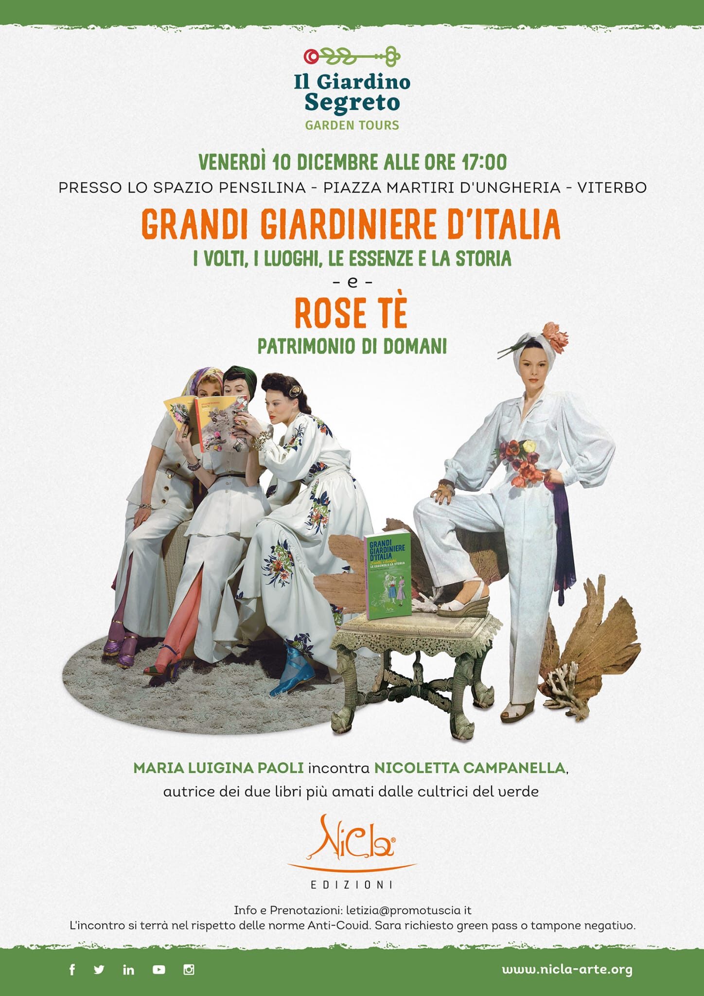 Presentazione dei libri: “Grandi Giardiniere d’Italia” e “Rose tè”