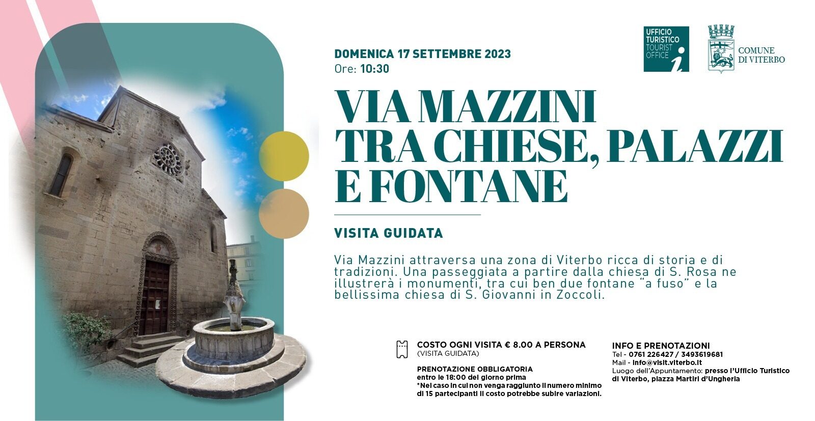 Via Mazzini tra chiese, palazzi e fontane