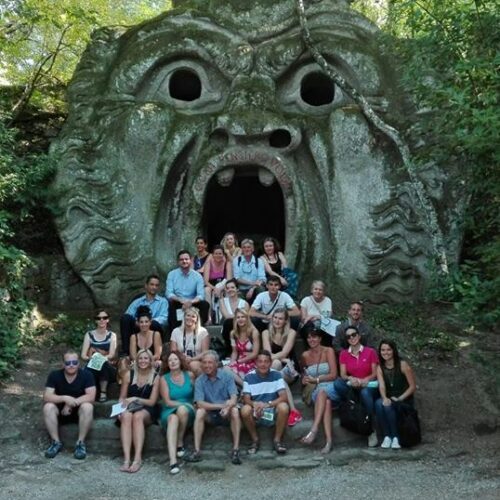 Gruppo incentive in visita al Sacro Bosco di Bomarzo
