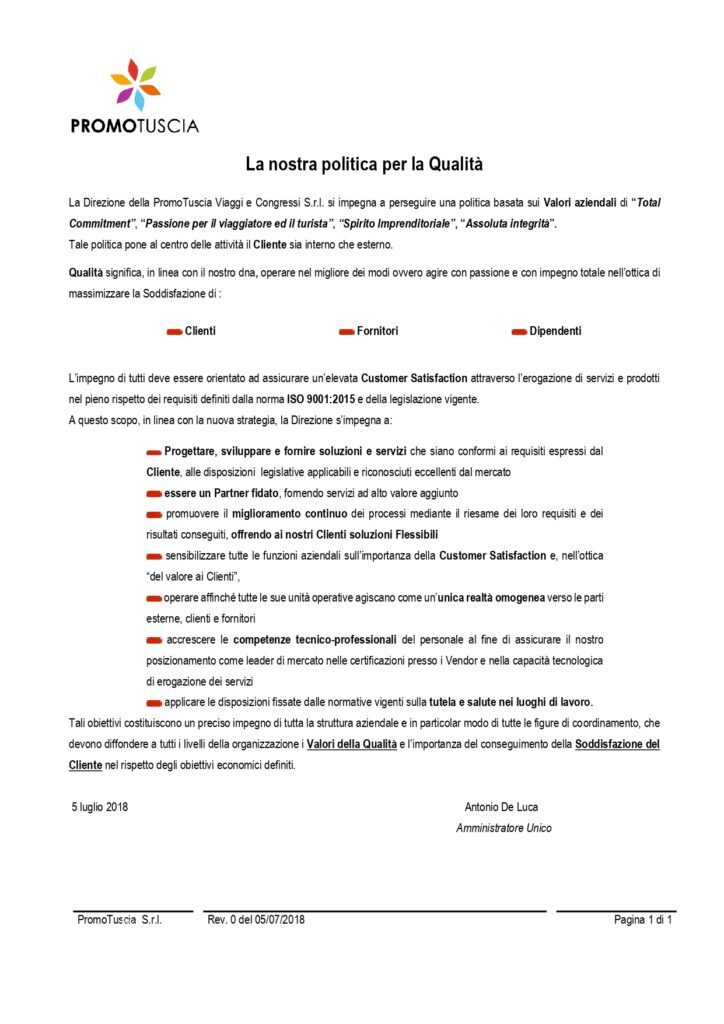 POLITICA DELLA QUALITA’