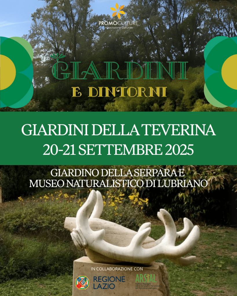 Locandina Giardini e dintorni — Giardini della Teverina, 20-21 settembre 2025 (Serpara e Lubriano)