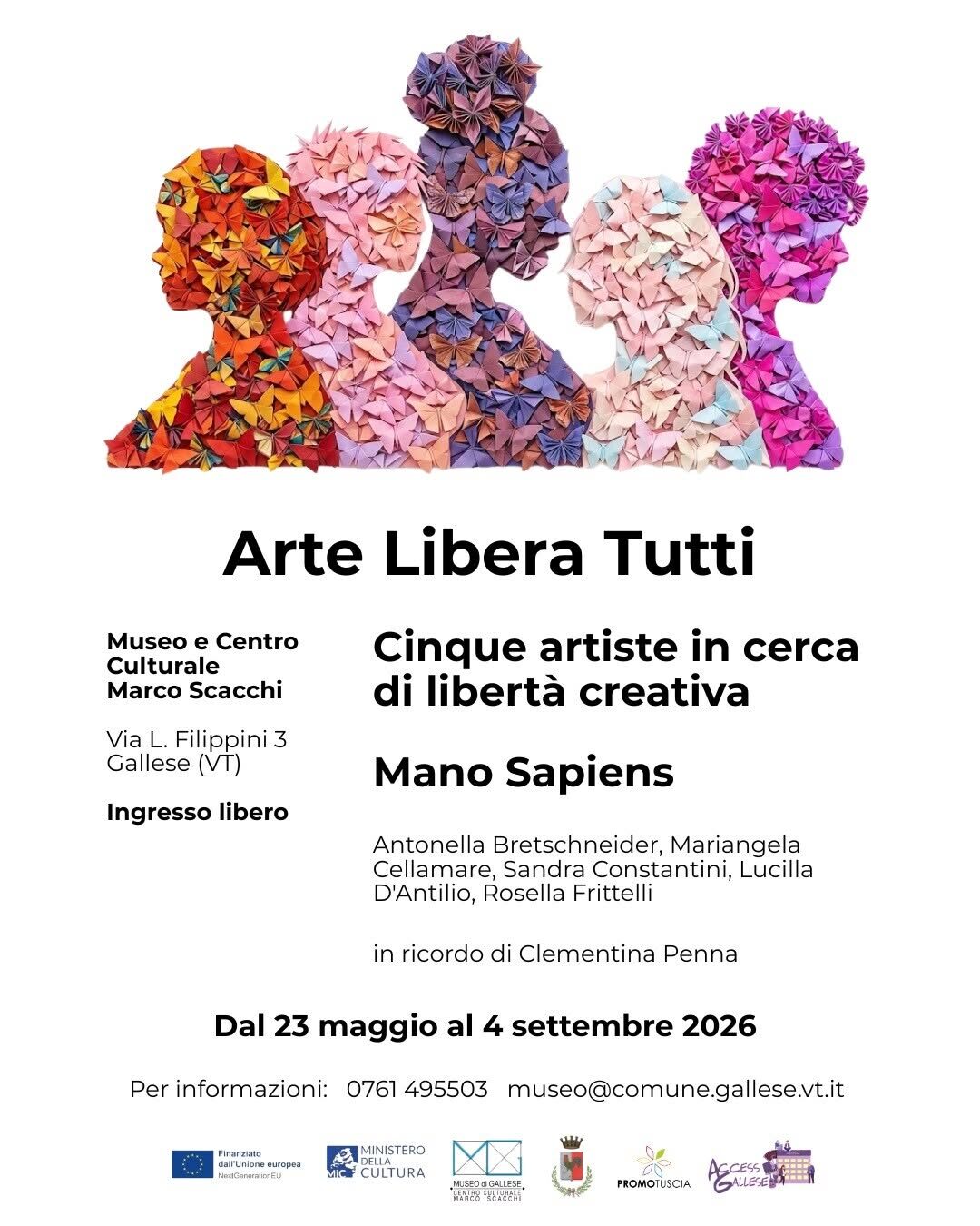 Arte Libera Tutti: cinque artiste in mostra a Gallese
