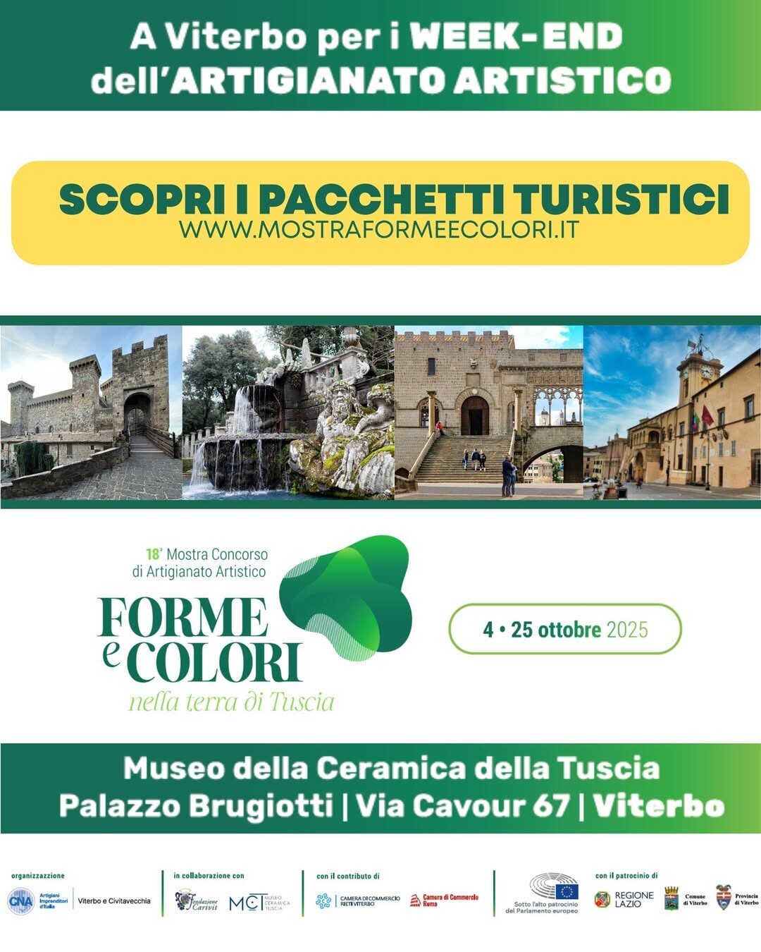 Weekend dell’Artigianato Artistico: Forme e Colori e i pacchetti PromoTuscia